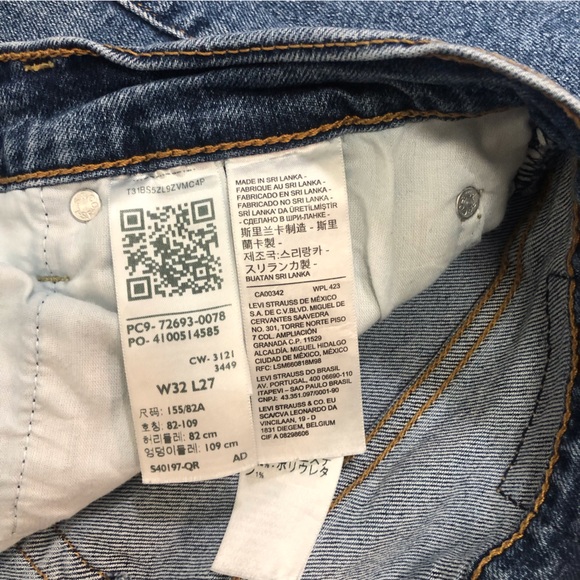 Levi’s Ribcage Straight Ankle Jeans Button Fly High Waist 32 - Picture 8 of 13